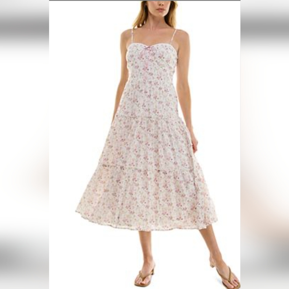 Row A. Floral Midi Dress - Picture 2 of 9